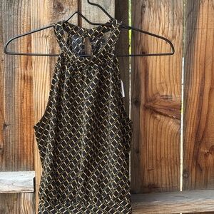 Chic Black and Gold Women's Cropped Top